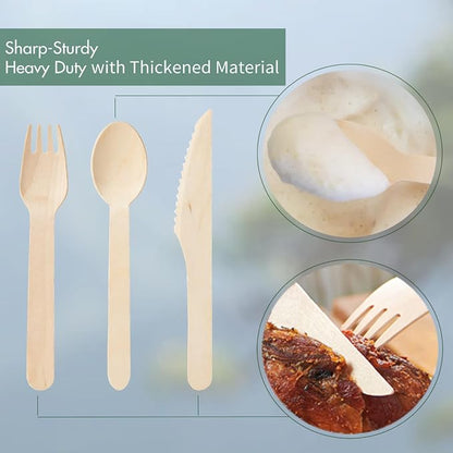 Compostable Wooden Utensils Set - Image 2