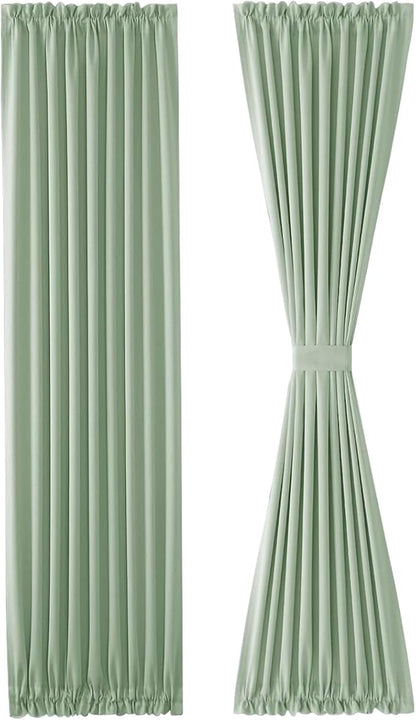 DWCN French Door Curtains – Rod Pocket Thermal Blackout Curtain - Image 7