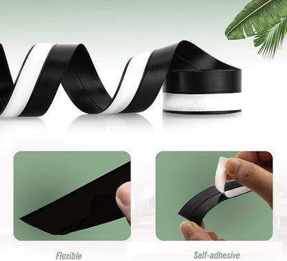 Silicone Weather Stripping Door Seal Strip, 16.4 Feet Self Adhesive Sealing - Image 3