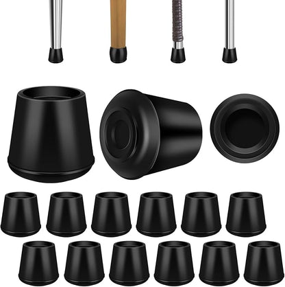 3/4" Round Rubber Chair Leg Tips Caps, Chair Leg Floor Protectors, Non-Slip by VOCOMO