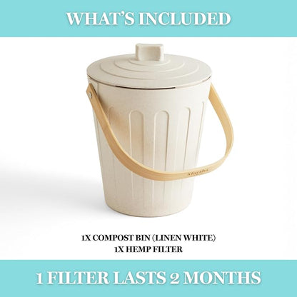 Martha Stewart Indoor Compost Bin | Countertop Composting Bucket - Image 4