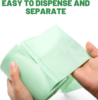 1-2 Gallon Flap Tie Compostable Trash Bags, Biodegradable Kitchen Garbage Bags - Image 4