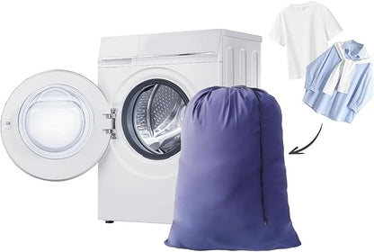 Extra Large Laundry Bag Travel Laundry Bags with Drawstring Closure, 30"x40" Machine Washable Dirty Clothes Organizer for college, dorm and apartment dwellers (6 Pcs Blue)
