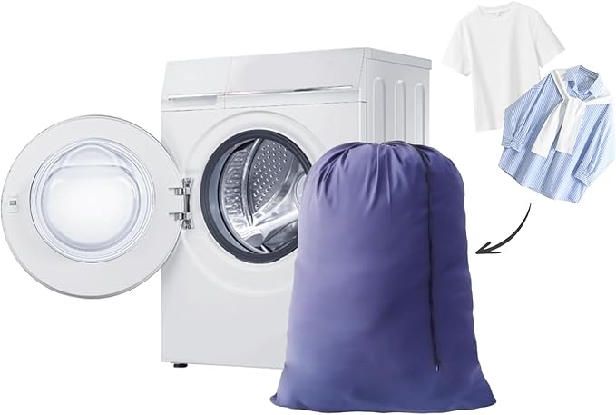 Extra Large Laundry Bag Blue 30"x40" Dirty Clothes Organizer with Drawstring Closure for college, dorm and apartment dwellers Home Dorm Travel Basket (12PCS Blue)