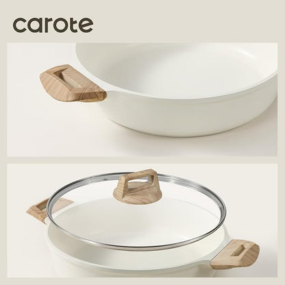 CAROTE Nonstick Stock Pot with Lid Soup Pot, 4 Quart with Lid, Casserole Super - Image 7