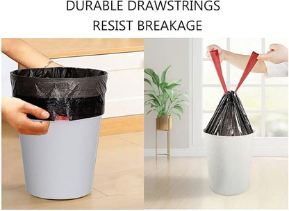 Feisco 8 Gallon Black Trash Bag, 30L Drawstring Garbage Bag Trash Can Liner - Image 4