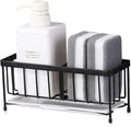 Kavciva Sink Caddy Sponge Holder,304 Stainless Steel Dish Brush Holder,Kitchen Countertop Sink Rack,Dish Soap Holder,Dishwashing Tool Drying Tray with Adjustable Partitions,Essential Kitchen Shelves
