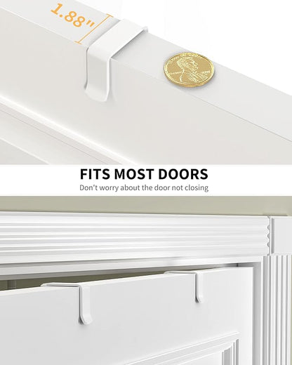 Moforoco White 6-Tier Over Door Pantry Organizer, Pantry Organization Storage - Image 3
