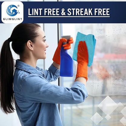 GLIMGLINT Microfiber Cleaning Cloth, 12 Pack Cleaning Rags, Cleaning Towels - Image 5