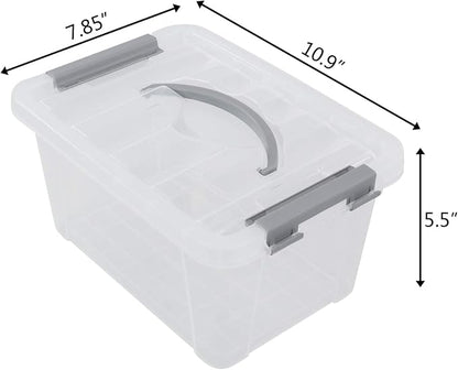 6-Pack 6 L Plastic Storage Containers Latch Storage Box - Image 4
