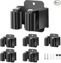 5 PCS Broom Holder Wall Mount, Upgraded Heavy Duty Mop and Broom Holder Wall Mount, Stainless Steel Broom Hanger Mop Holder Rack for Kitchen Laundry Garden Tool Organizer