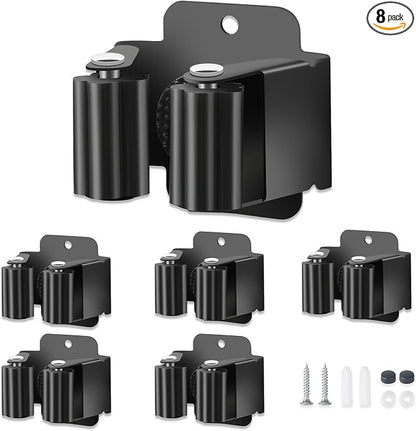 8 PCS Broom Holder Wall Mount, Upgraded Heavy Duty Mop and Broom Holder Wall by Unknown