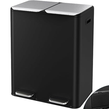 Arlopu 16Gal Dual Trash Can w/2 Built-in Box by Arlopu