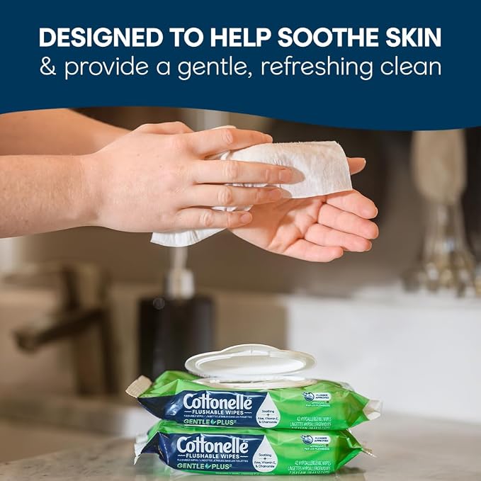Cottonelle GentlePlus Flushable Wet Wipes - Image 3