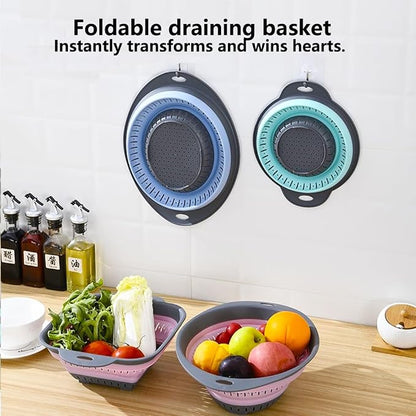Collapsible Colander and Strainer, Silicone Strainer Colanders & Food Strainers - Image 8