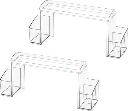 mDesign Small 2-Tier Plastic High-Rise Bathroom Cabinet Organizer - Image 5