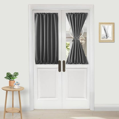 DWCN French Door Curtains – Rod Pocket Thermal Blackout Curtain by DWCN