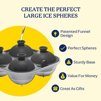 Samuelworld Large Silicone Premium Ice Trays, 2 Inches Big Cubes & 2.5 Inches - Image 3