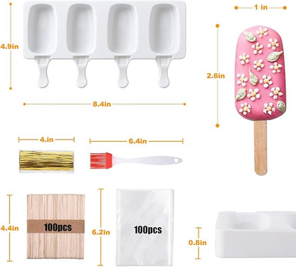 Juome Cake Pop Mold Kit, 8 Cavities Small Cakesicle Molds Silicone - Image 2
