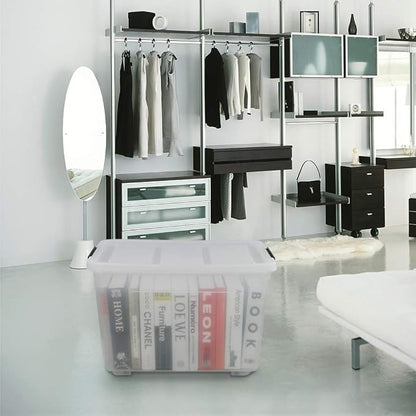 70 L Clear Plastic Large Storage Box - Image 4