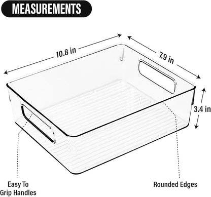 Clear Plastic Storage Bins, Pantry Organizers and Storage, Kitchen Organization - Image 3