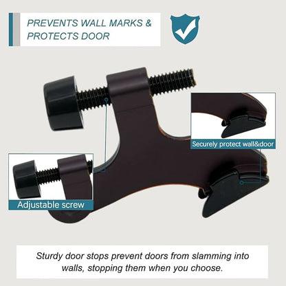 8 Pack Hinge Pin Oil Rubbed Bronze Door Stopper, Adjustable Heavy Duty Hinge - Image 3
