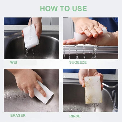 Magic Sponge Eraser 100 Pack Extra Thick and Long Lasting Melamine Sponges in - Image 3