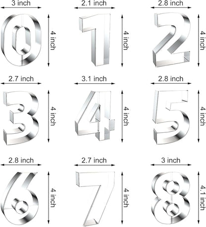 4 Inch Number Cookie Cutter Set - Image 2