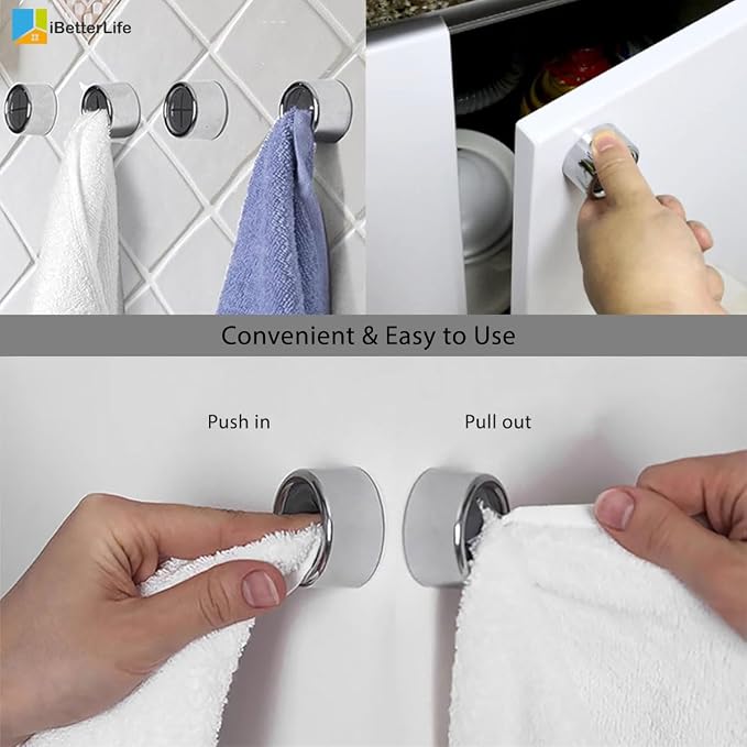 iBetterLife Adhesive Kitchen Towel Hooks - Image 5