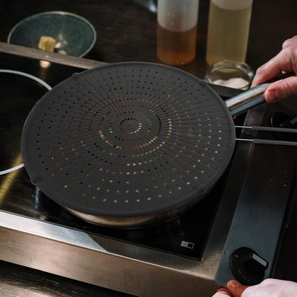 ABOOFAN 1pc Splatter Screen for 10-12'' Frying Pan, Silicone Splatter Guard - Image 4