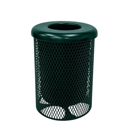 Coated Outdoor Furniture 32-Gallon Heavy-Duty Expanded Metal Round Trash by CoatedOutdoorFurniture