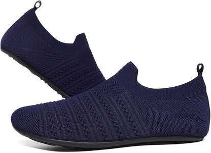 QZKDM Lightweight Slip on Grip Indoor House Slippers Barefoot Non Slip Home - Image 5