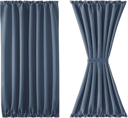 DWCN French Door Curtains – Rod Pocket Thermal Blackout Curtain - Image 7