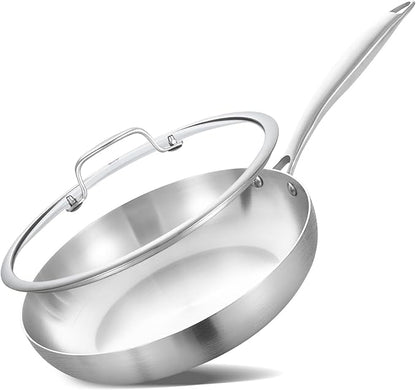 LOLYKITCH 8 Inch Tri-ply Stainless Steel Frying Pan by LolyKitch
