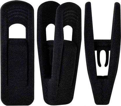 Black Velvet Hanger Clips, Strong Finger Clips by TOFIIGREM
