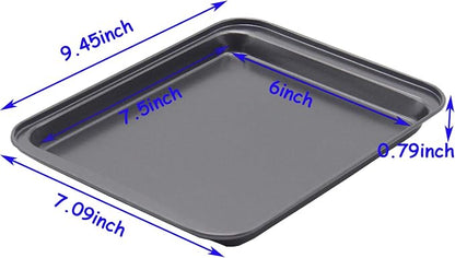 Small Baking Sheet Nonstick 9.45 X 7.09 Inch, 8 Inch Mini Cookie Tray Toaster - Image 2