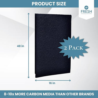 Fresh Headquarters 2Pack Cut‑to‑Fit Activated Carbon Pre‑Filter Rolls – - Image 4
