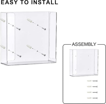 Amazing Abby Acrylic Glove Box Holder, Wall-Mounted Glove Dispenser, Floating - Image 6