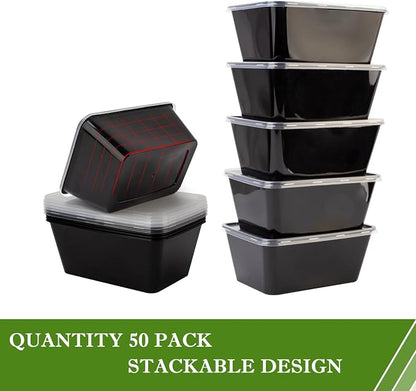 Meal Prep Containers 50Pack - 34oz Food Storage Containers - Image 5