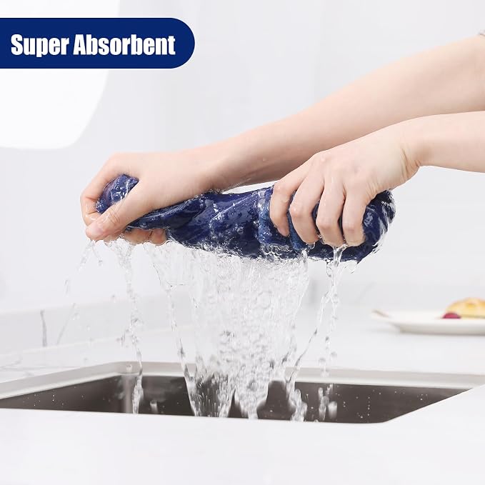 Homaxy Microfiber Kitchen Towels and Dishcloths Set, 12 Pack Soft and Absorbent - Image 3