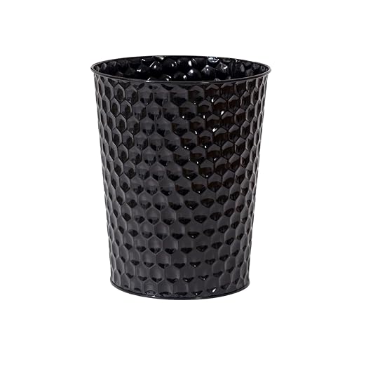 Venalys Small Metal Trash Can Wastebasket, Decorative Honeycomb Garbage Can by Venalys