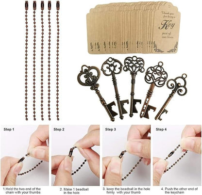 WODEGIFT 50pcs Skeleton Key Bottle Opener, Bridal Shower Party Favors, Souvenirs - Image 3
