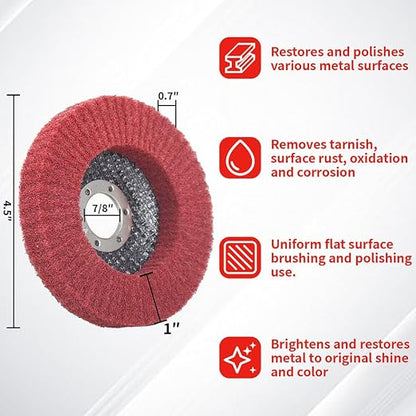 10Pcs 320 Grit Scour Flap Disc 4 1/2 Inch Angle Grinder Attachment General - Image 2