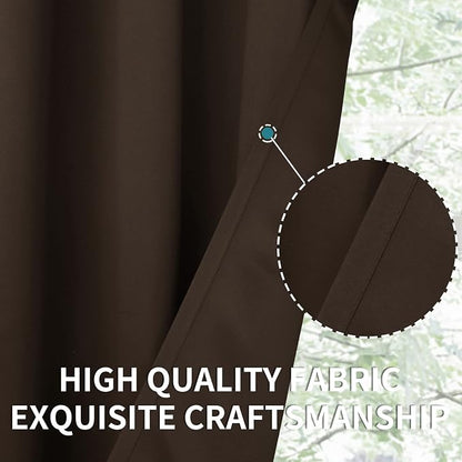 BGment Brown Blackout Curtains 45 Inch Long - Image 7