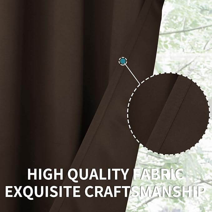 BGment Brown Blackout Curtains for Living Room - Image 6