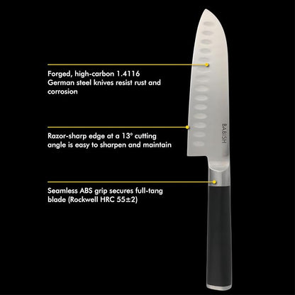 Babish High-Carbon 1.4116 German Steel 15 Piece Full Tang Forged Cutlery - Image 4