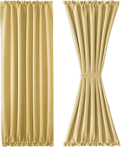 DWCN French Door Curtains – Rod Pocket Thermal Blackout Curtain - Image 7