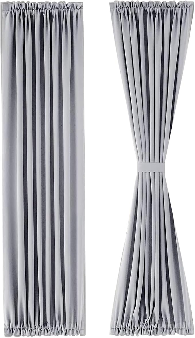 DWCN French Door Curtains – Rod Pocket Thermal Blackout Curtain - Image 7