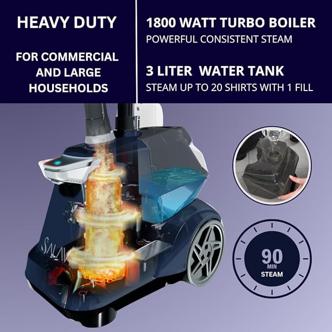 SALAV Commercial-Grade Standing Garment Steamer - Image 4