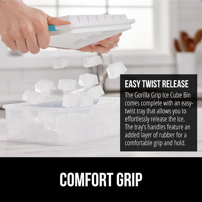 GORILLA GRIP Stackable Ice Cube Tray and Bin Set - Image 4